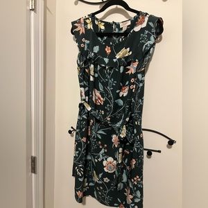 Green color knee length dress